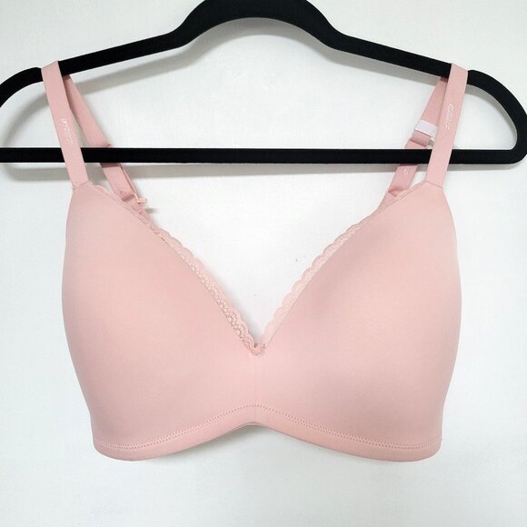 Aerie Real Happy Wireless Lightly Lined Bra Blush Pink 34DD – New with Tags - Picture 1 of 13